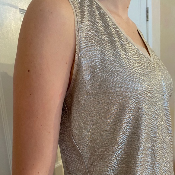 Silver Polyester Top - Picture 3 of 4
